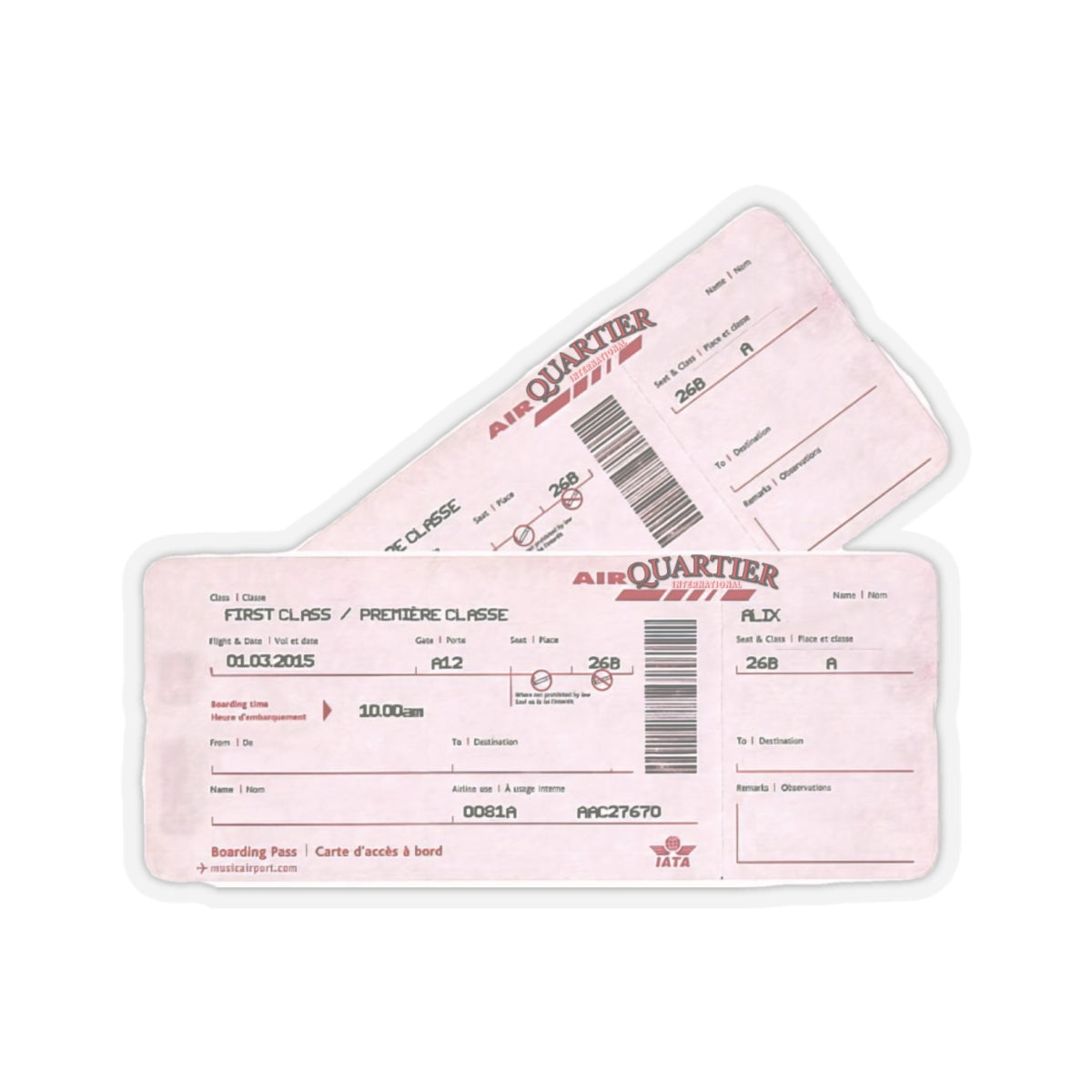 QI INTERNATIONAL PASS STICKERS