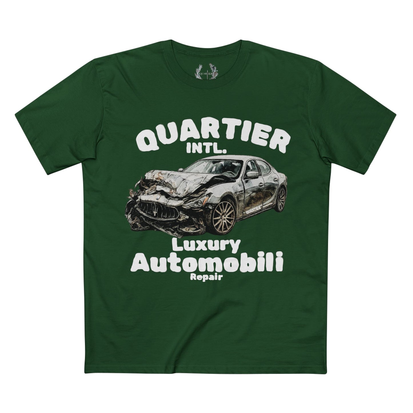 Luxury Automobili Repair Tee from Quartier Intl.' Luxury Scars Graphic crew