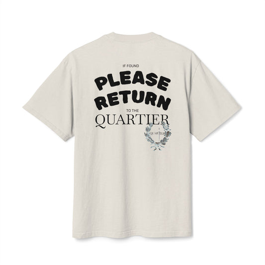 "Please Return to the Quartier" Vintage-Style Graphic Tee