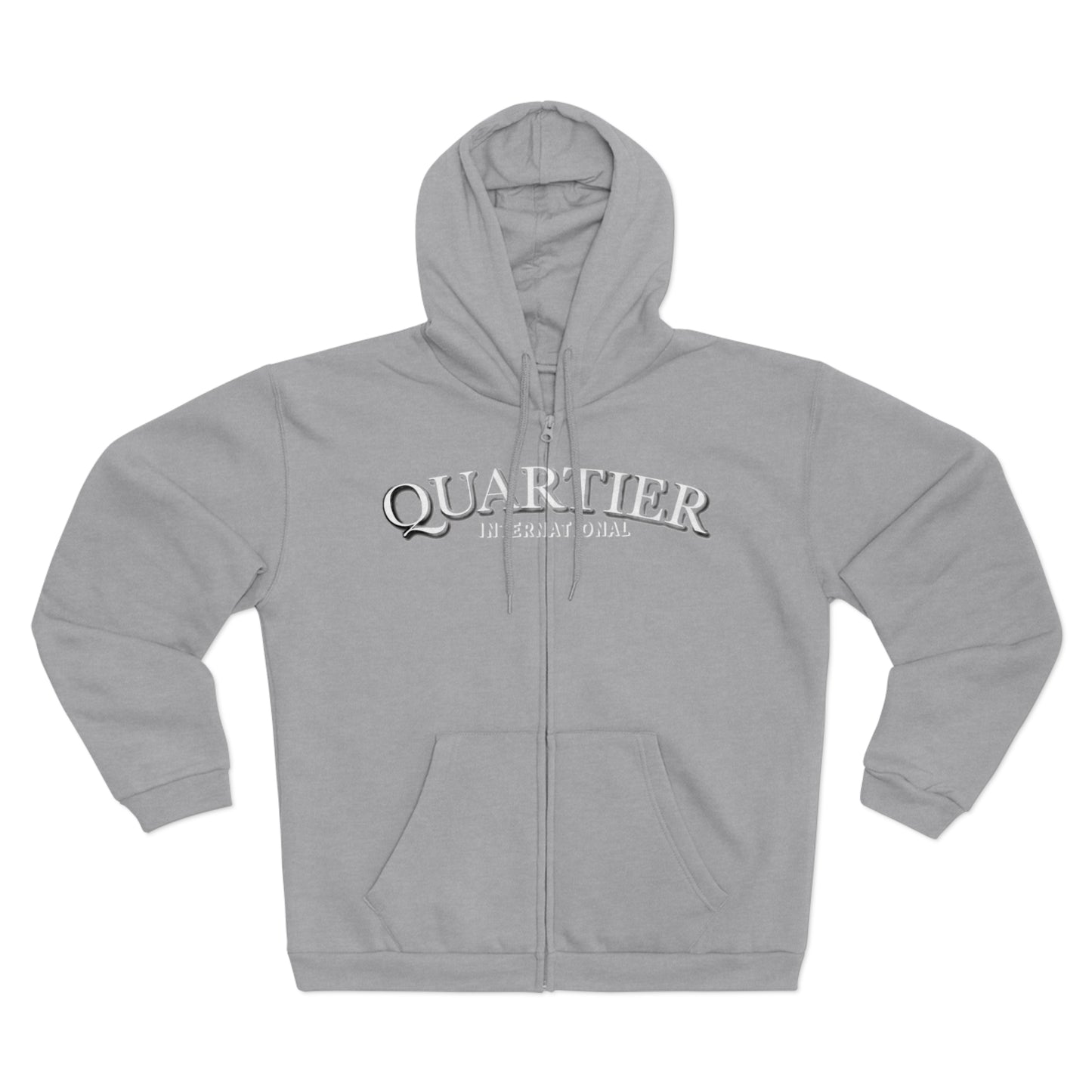 "AIR QUARTIER" zip in porcelain text