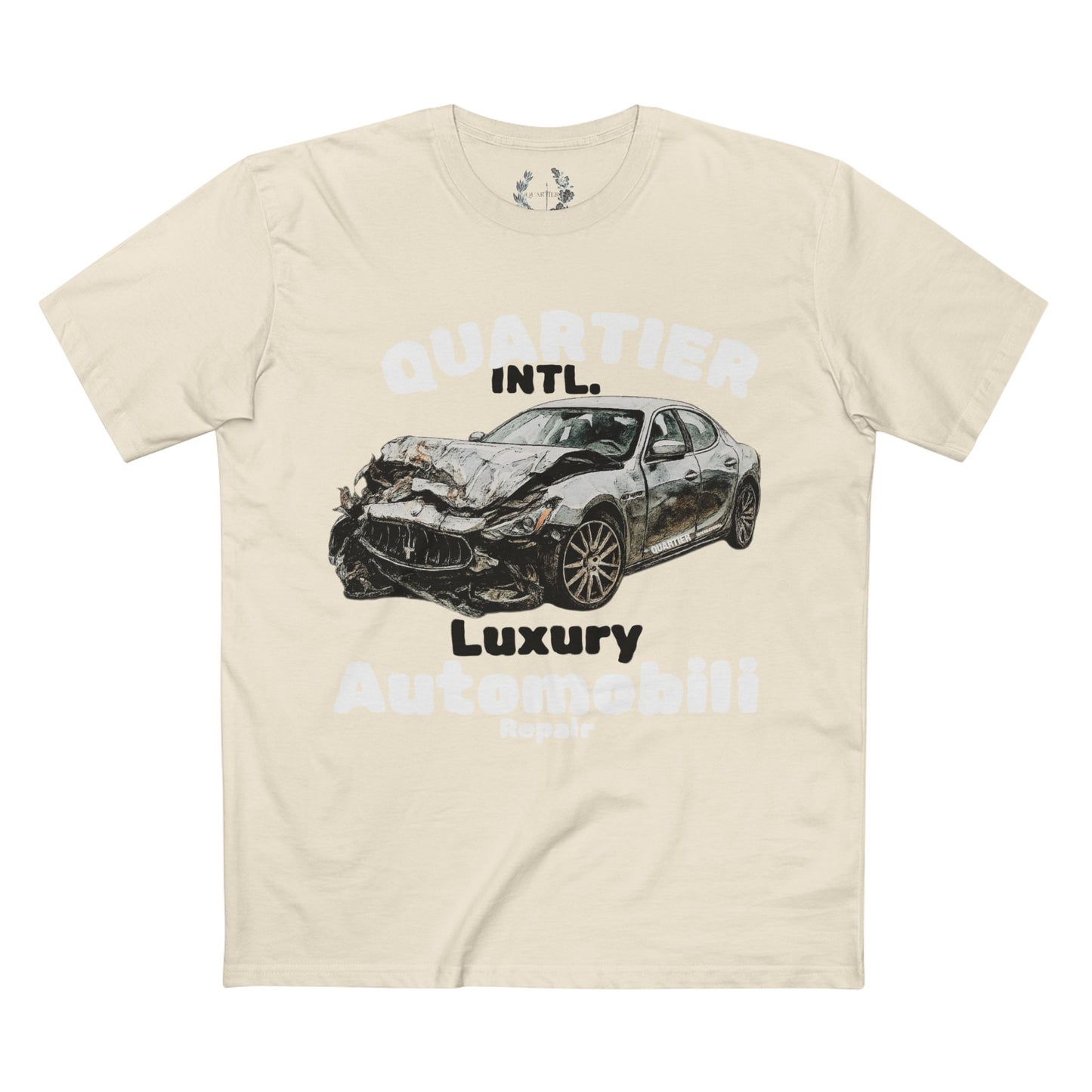 Luxury Automobili Repair Tee from Quartier Intl.' Luxury Scars Graphic crew