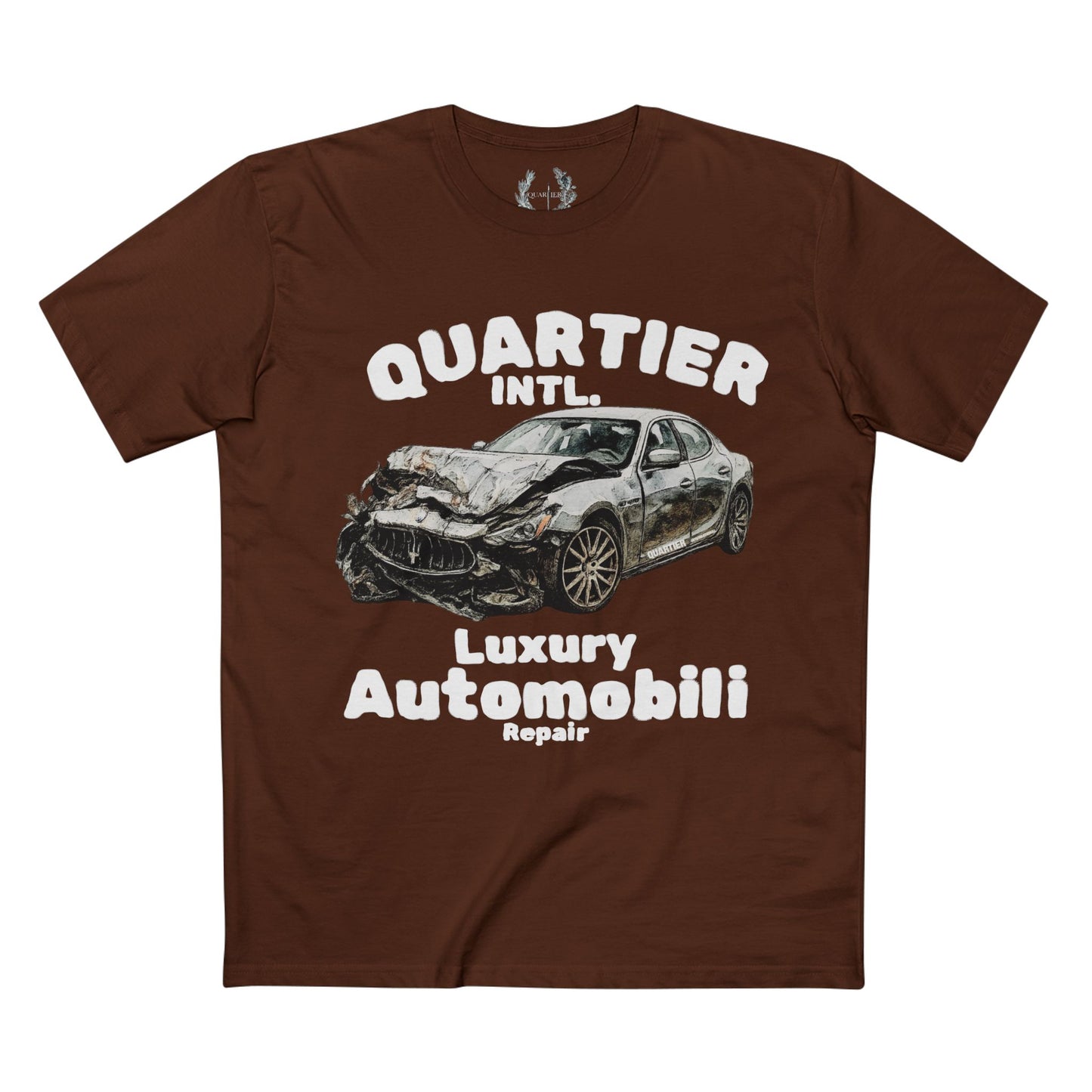Luxury Automobili Repair Tee from Quartier Intl.' Luxury Scars Graphic crew