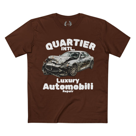 Luxury Automobili Repair Tee from Quartier Intl.' Luxury Scars Graphic crew