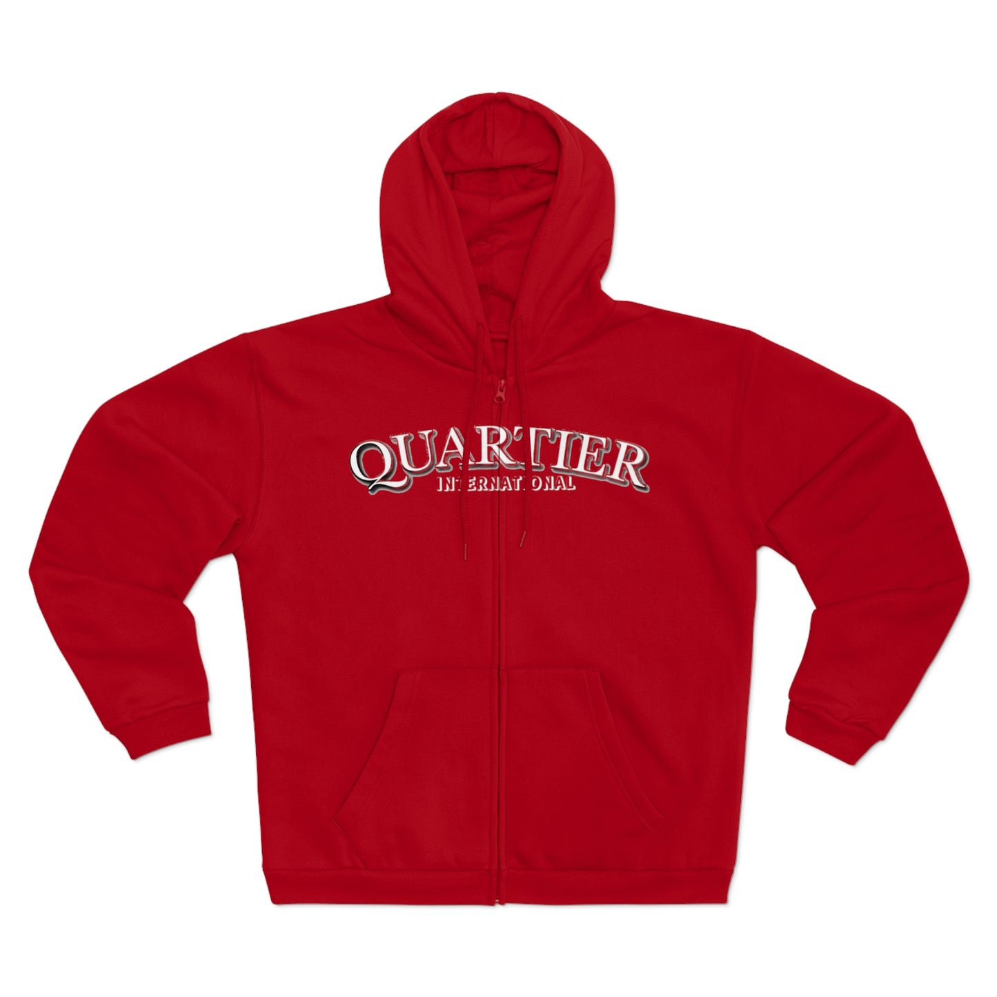 "AIR QUARTIER" zip in porcelain text