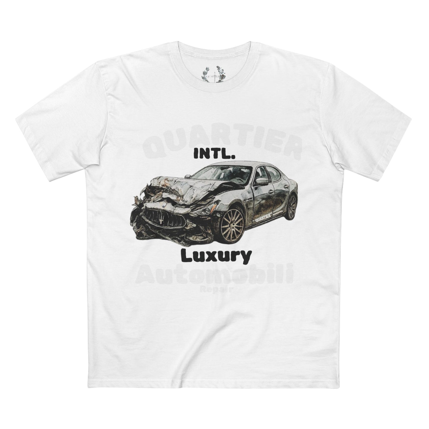 Luxury Automobili Repair Tee from Quartier Intl.' Luxury Scars Graphic crew
